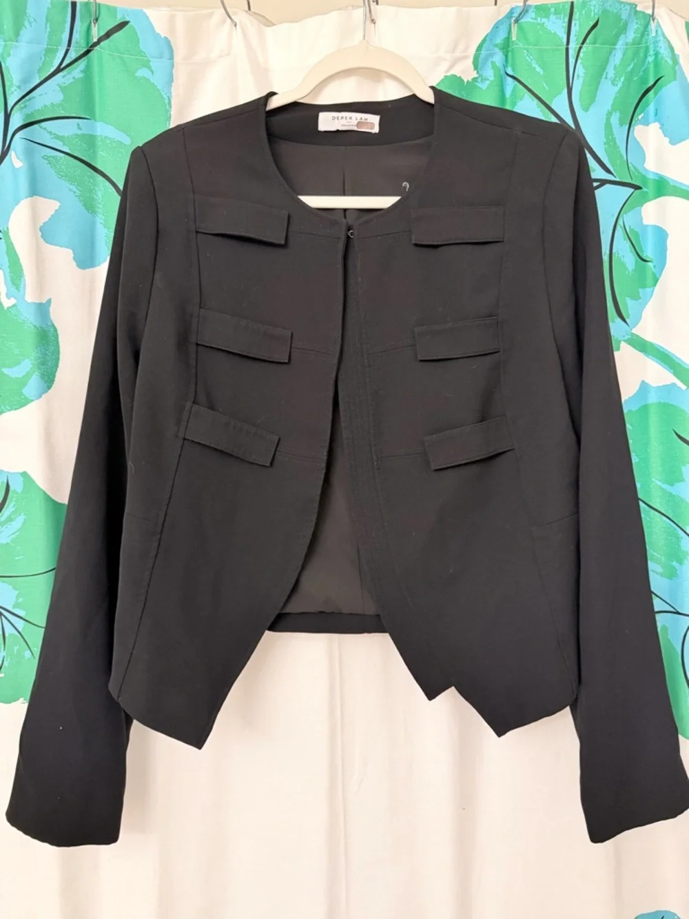 Derek Lam 10 Crosby Black Military Blazer - Picture 4 of 6